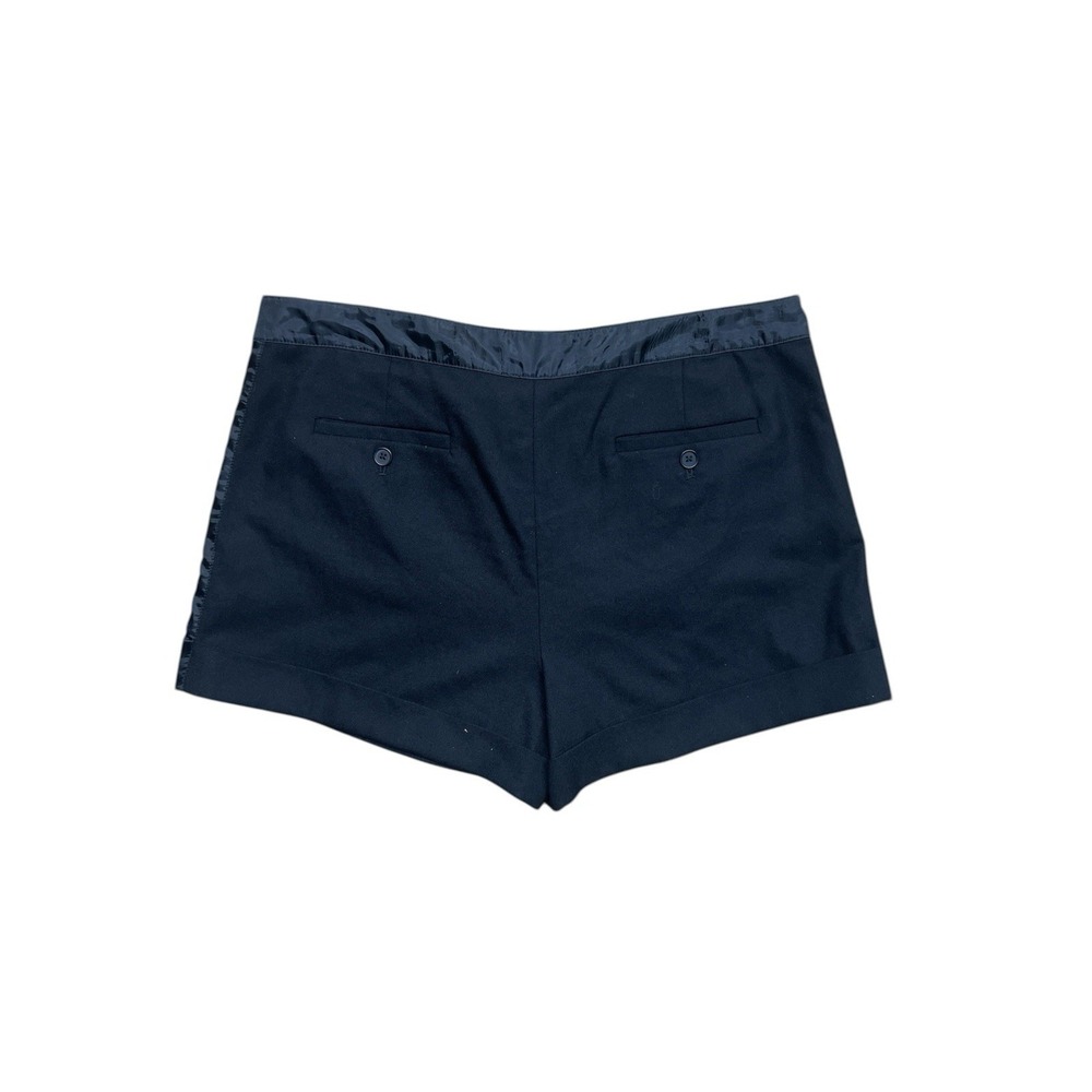 J Crew Black Wool Blend Cuffed Shorts Women's Size 14‎ With Pockets - Picture 2 of 6